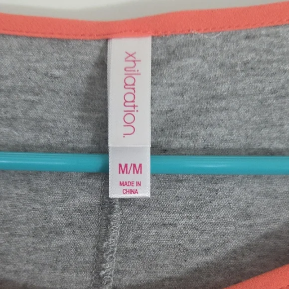 Xhilaration Orange and Gray Long Sleeve Top - Picture 2 of 2